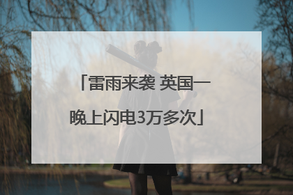 雷雨来袭 英国一晚上闪电3万多次