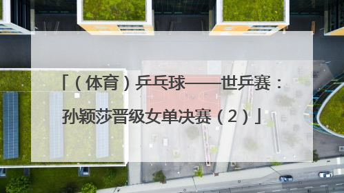 （体育）乒乓球——世乒赛：孙颖莎晋级女单决赛（2）