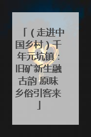 （走进中国乡村）千年元坑镇：旧矿新生融古韵 原味乡俗引客来