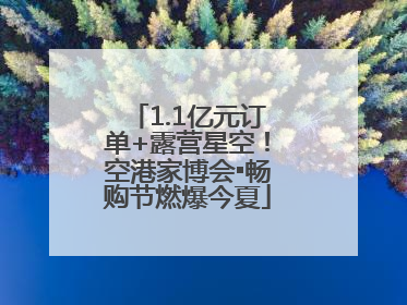 1.1亿元订单+露营星空！空港家博会▪畅购节燃爆今夏