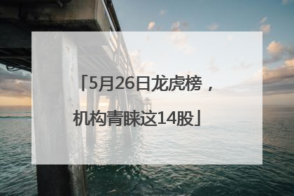 5月26日龙虎榜，机构青睐这14股