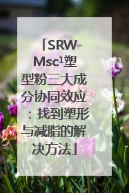 SRW-Msc¹塑型粉三大成分协同效应：找到塑形与减脂的解决方法